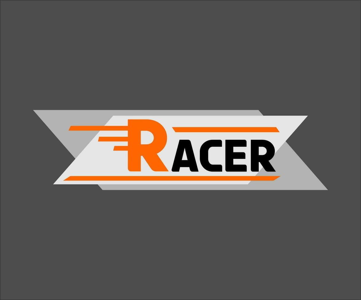 carrera logo elegante diseño vector