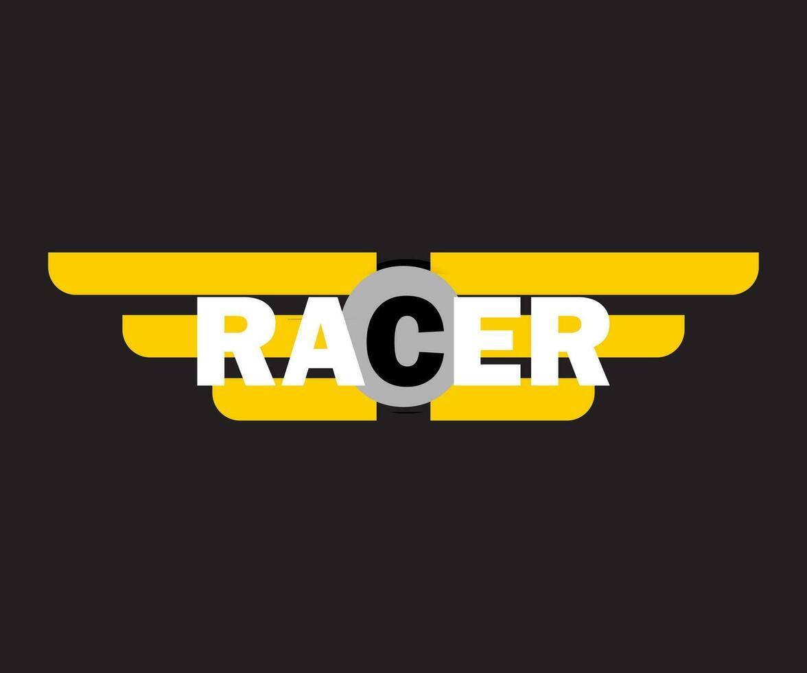 carrera logo elegante diseño vector