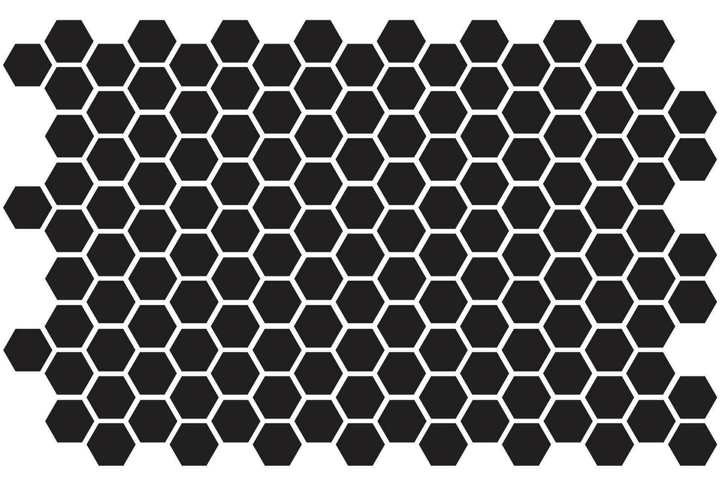 Black And White Hexagonal patterned background Design . Illustration Vector Eps