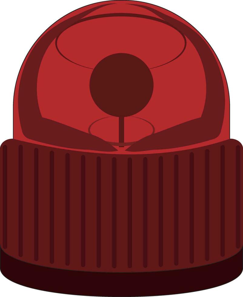 Dome-shaped warning siren light vector illustration