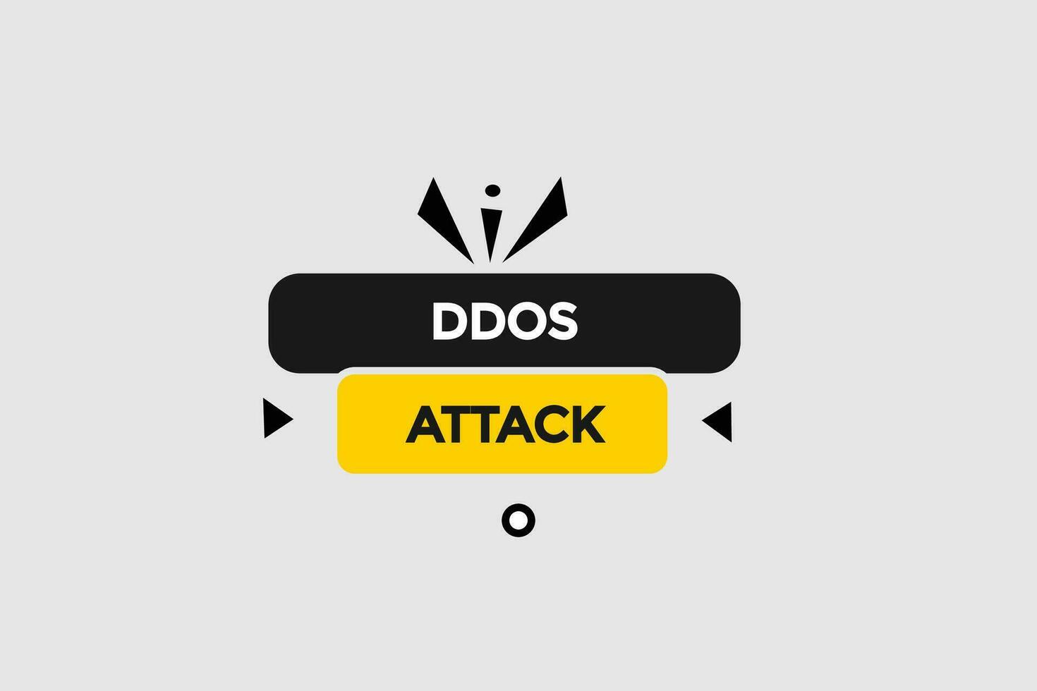 nuevo ddos ataque, sitio web, hacer clic botón, nivel, firmar, discurso, burbuja bandera, vector