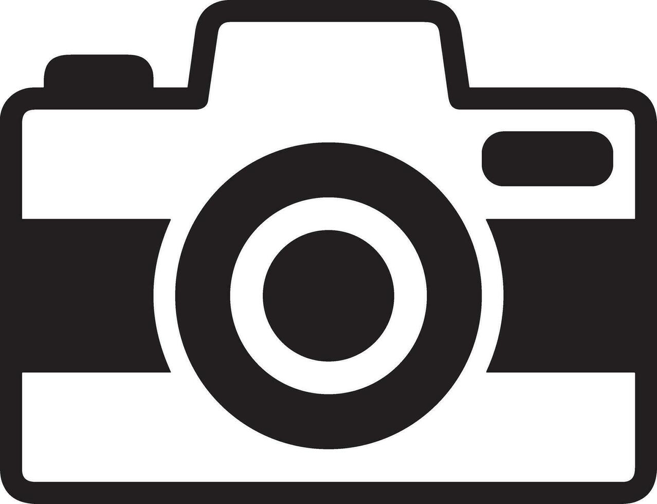 Camera photography icon symbol vector image. Illustration of multimedia photographic lens graphic design image