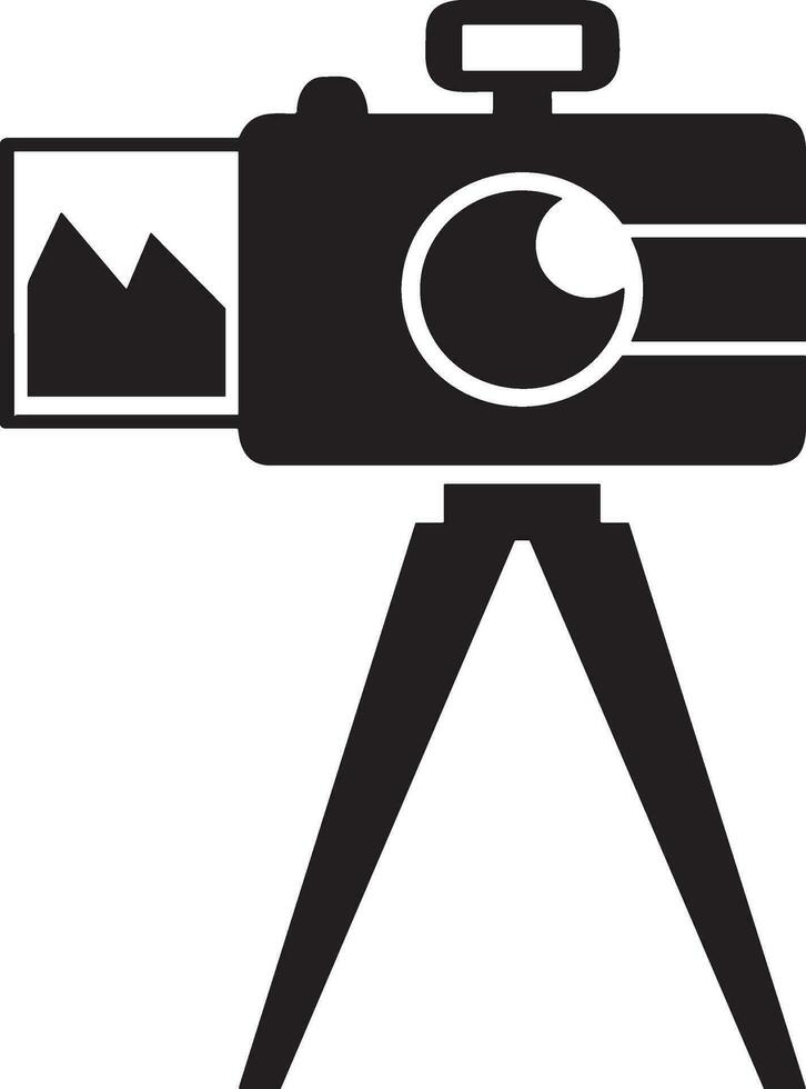Camera photography icon symbol vector image. Illustration of multimedia photographic lens graphic design image