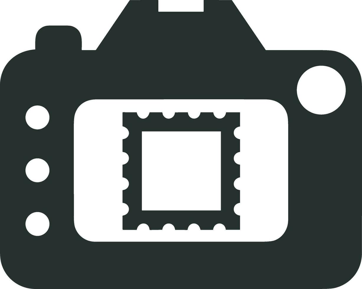 Camera photography icon symbol vector image. Illustration of multimedia photographic lens graphic design image