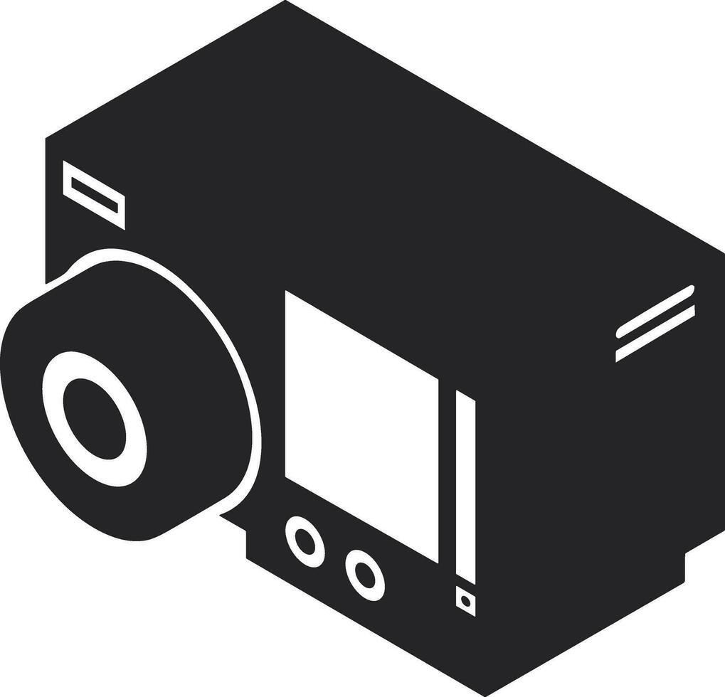 Camera photography icon symbol vector image. Illustration of multimedia photographic lens graphic design image