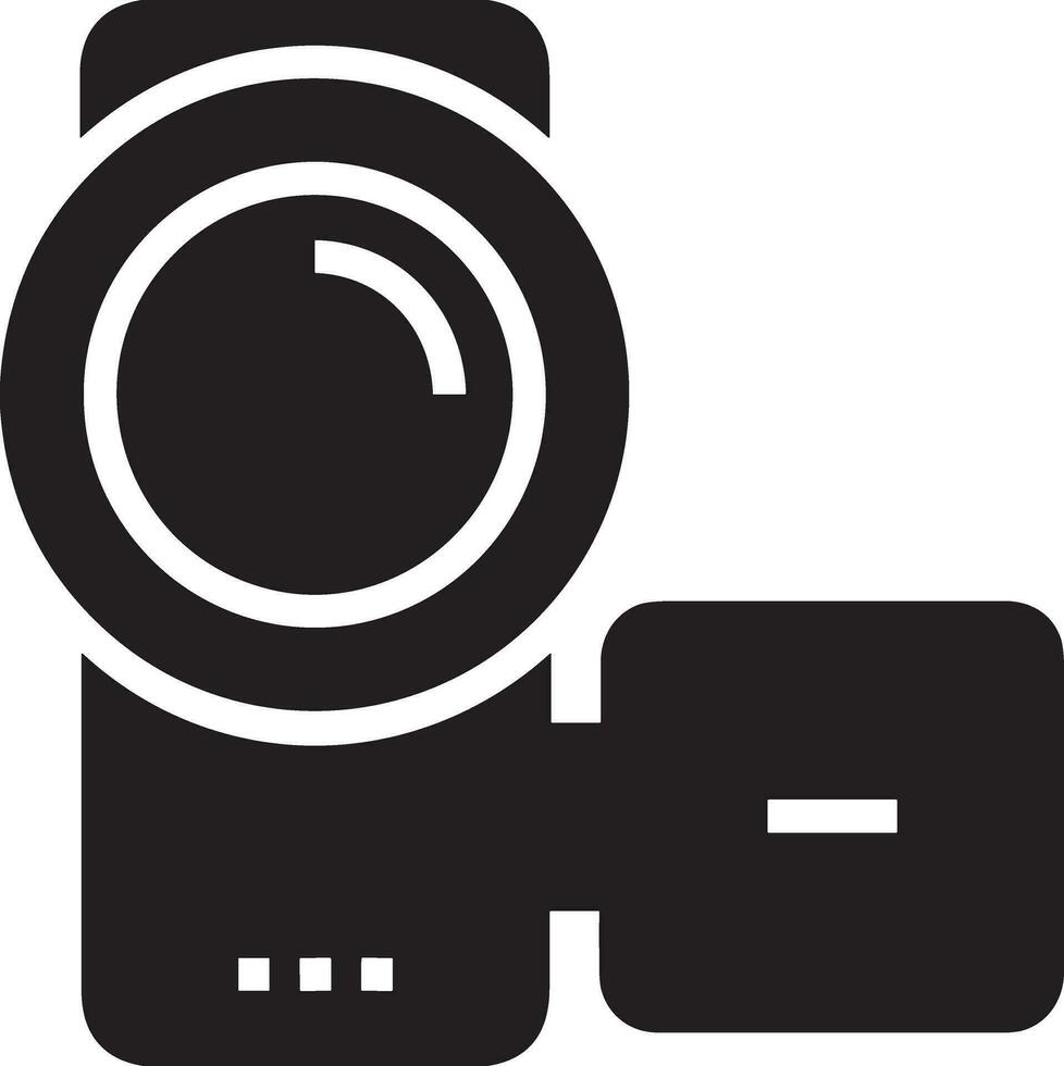 Camera photography icon symbol vector image. Illustration of multimedia photographic lens graphic design image