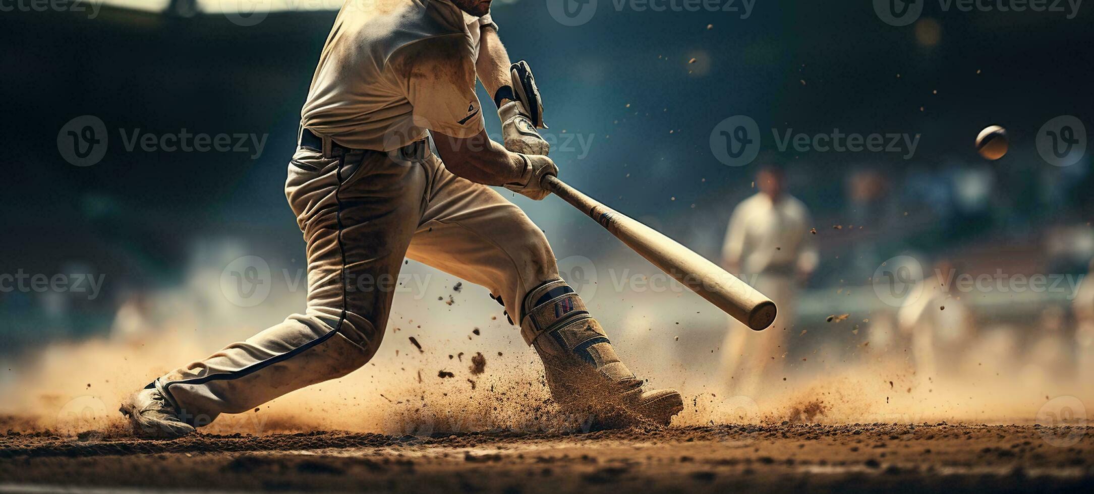 Cricket's Finest Moment. Batsman's Perfect Hit in Action. Generative AI photo