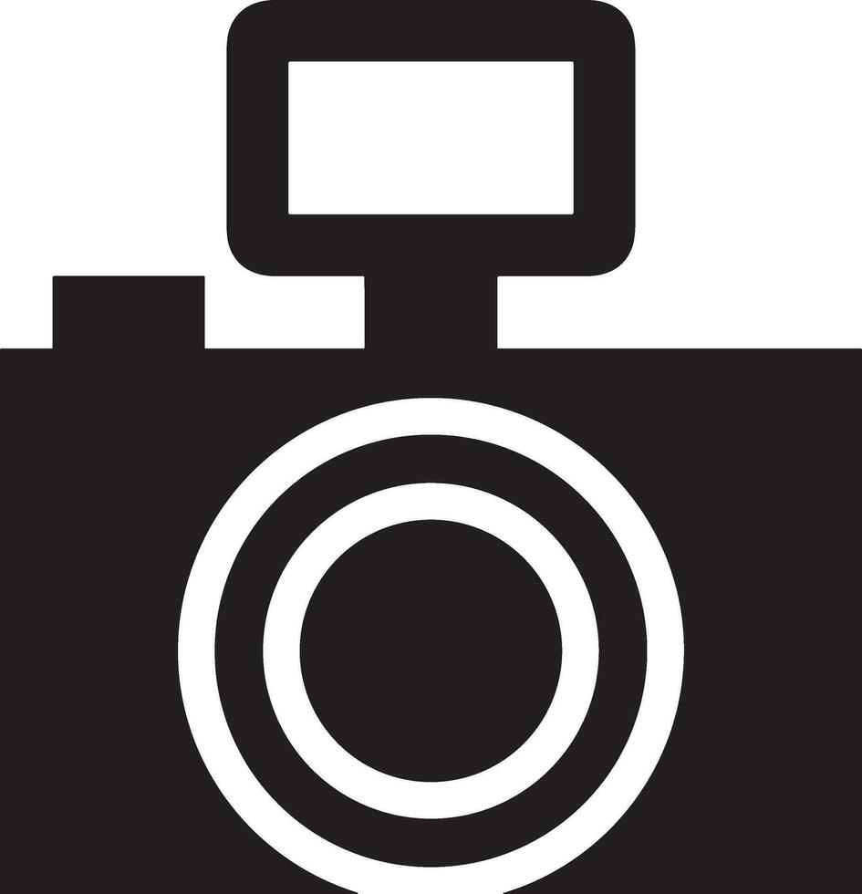 Camera photography icon symbol vector image. Illustration of multimedia photographic lens graphic design image