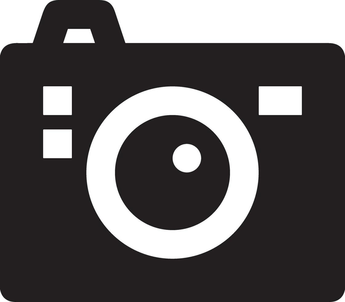 Camera photography icon symbol vector image. Illustration of multimedia photographic lens graphic design image