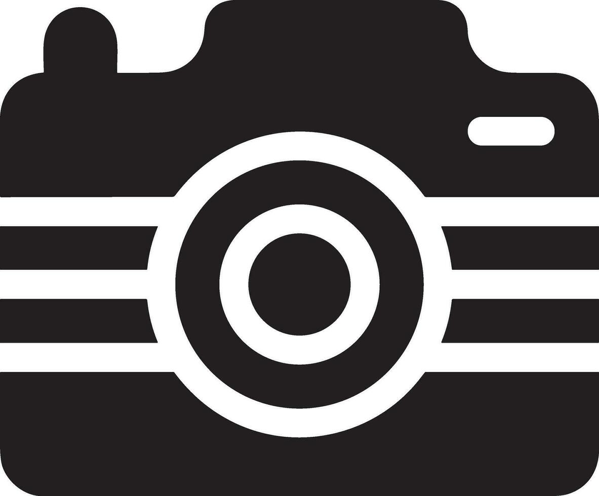 Camera photography icon symbol vector image. Illustration of multimedia photographic lens graphic design image