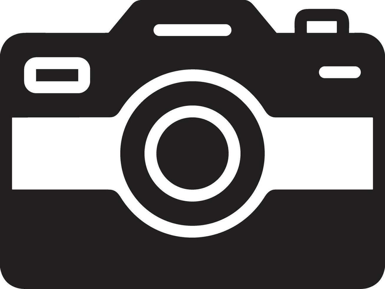 Camera photography icon symbol vector image. Illustration of multimedia photographic lens graphic design image