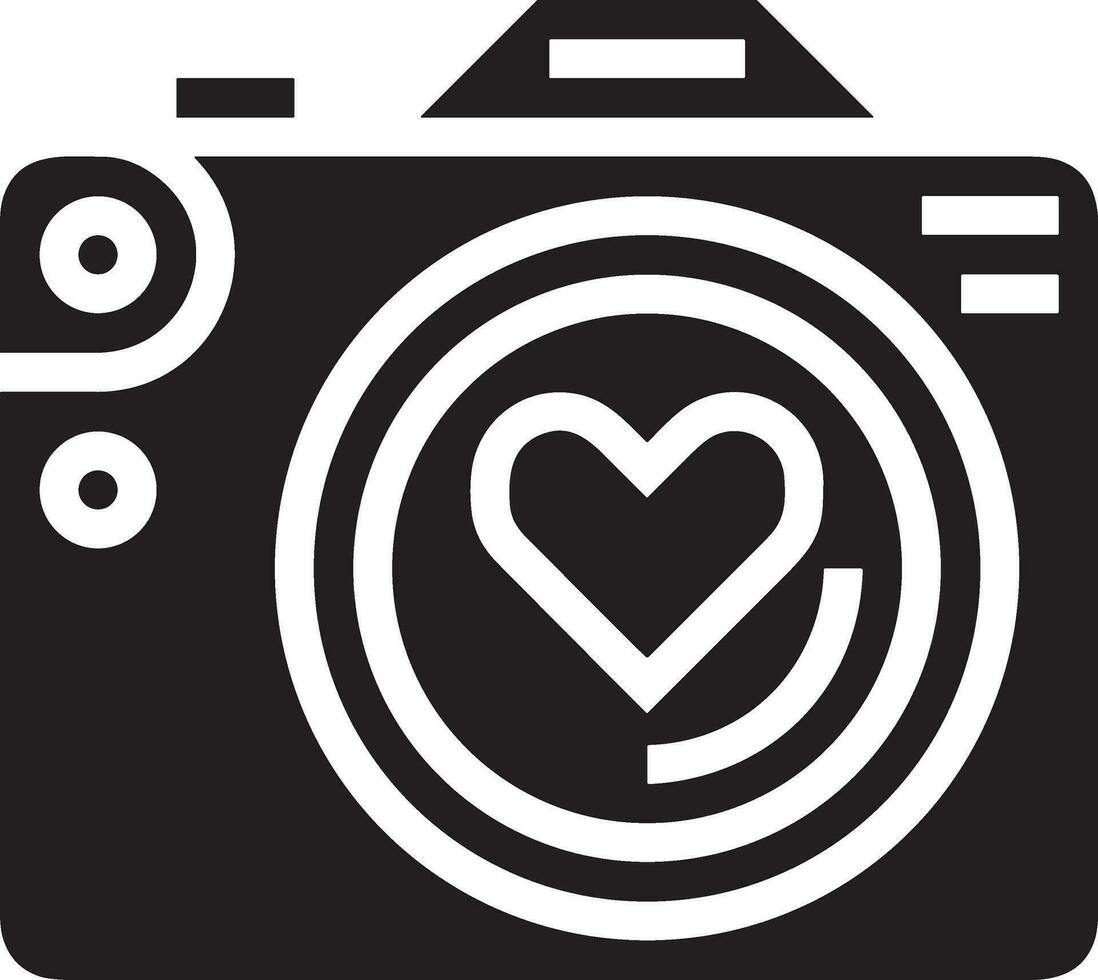 Camera photography icon symbol vector image. Illustration of multimedia photographic lens graphic design image