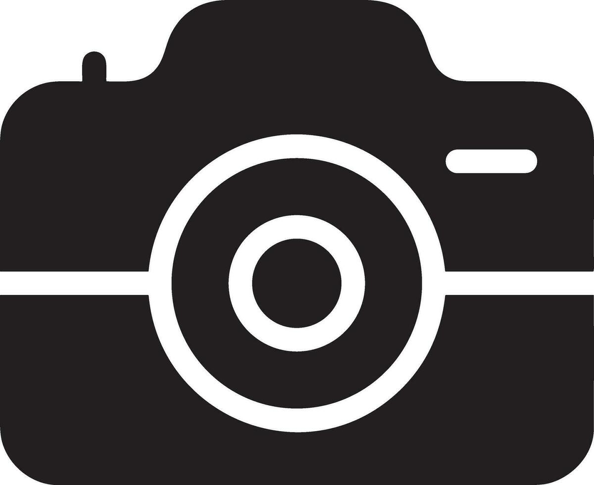 Camera photography icon symbol vector image. Illustration of multimedia photographic lens graphic design image