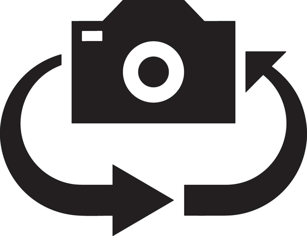 Camera photography icon symbol vector image. Illustration of multimedia photographic lens graphic design image