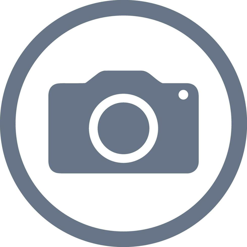 Camera photography icon symbol vector image. Illustration of multimedia photographic lens graphic design image