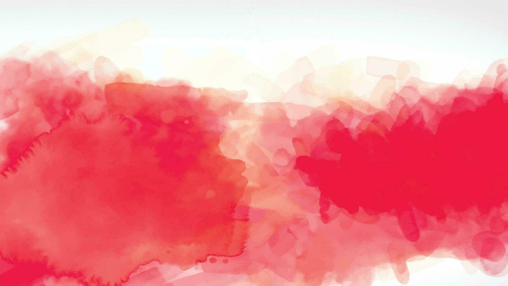 Red watercolor stain background vector