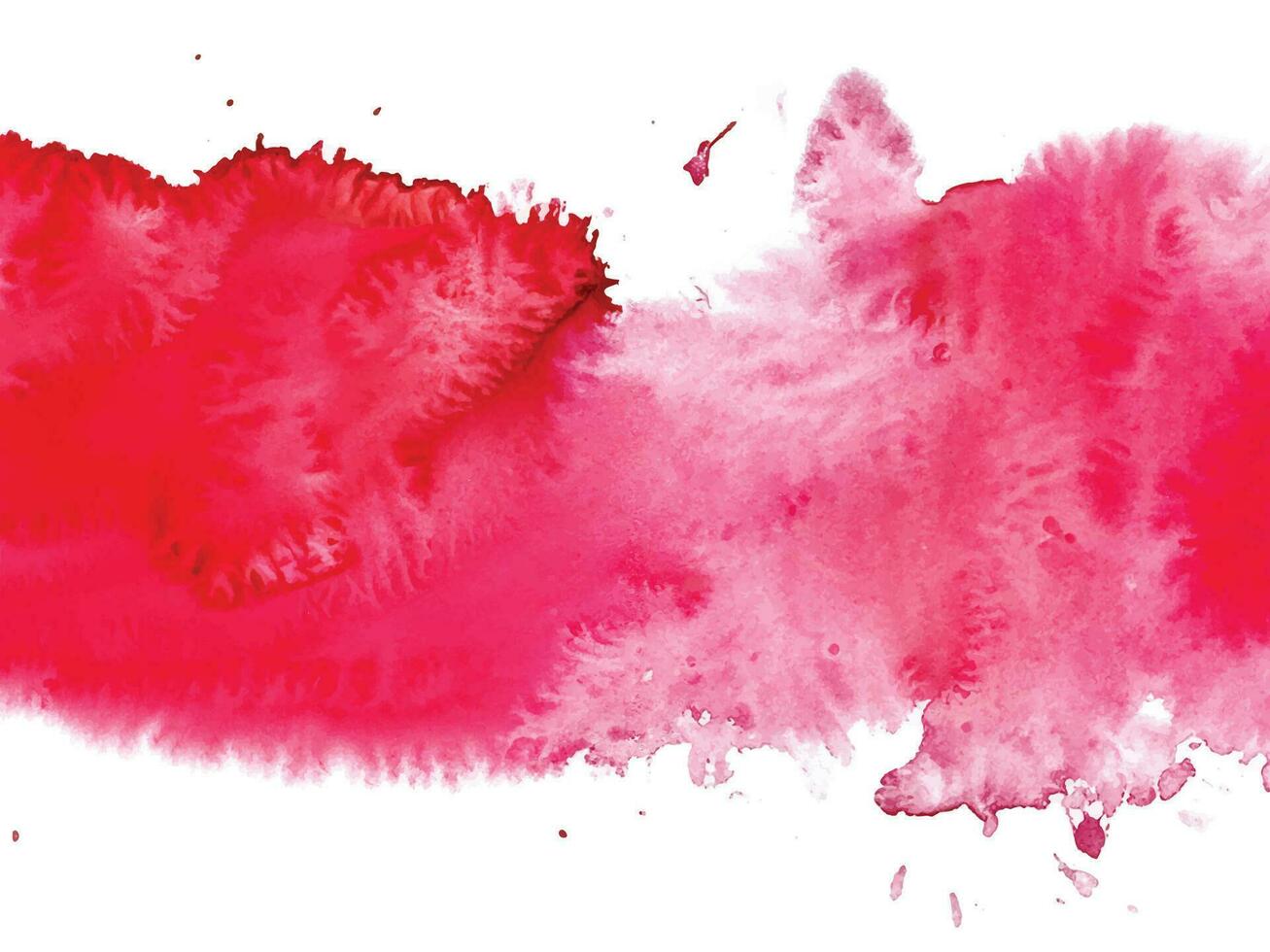 Red watercolor stain background vector