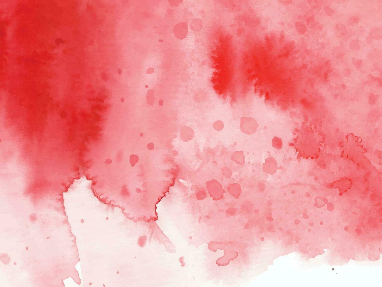 Red watercolor stain background vector