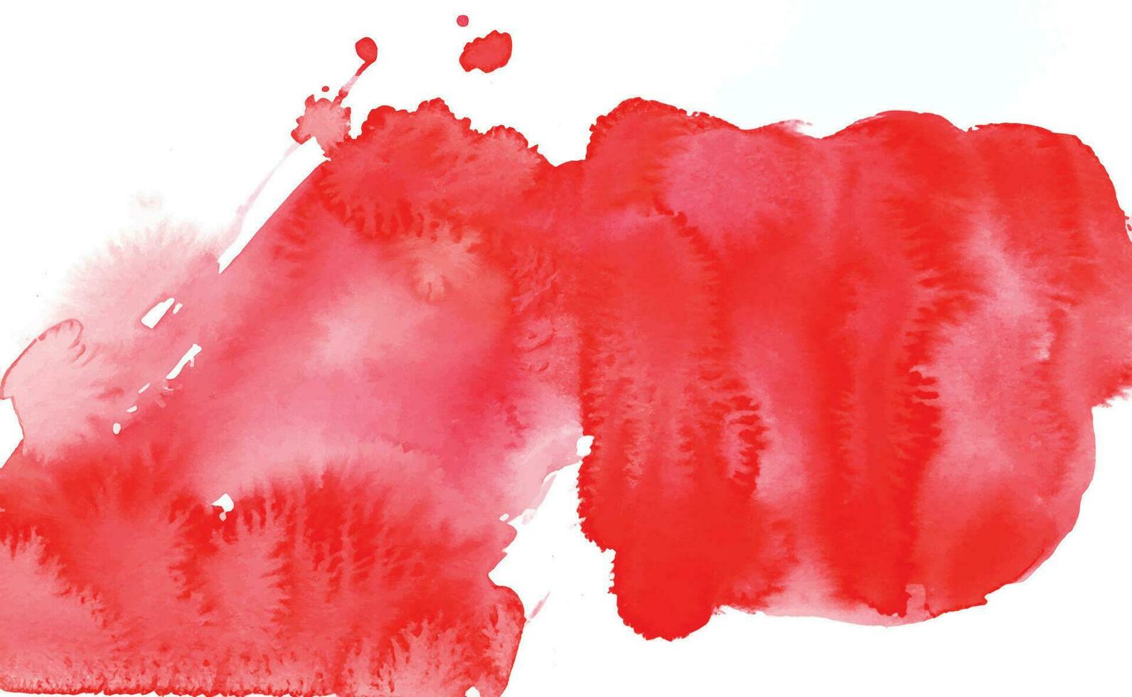 Red watercolor stain background vector