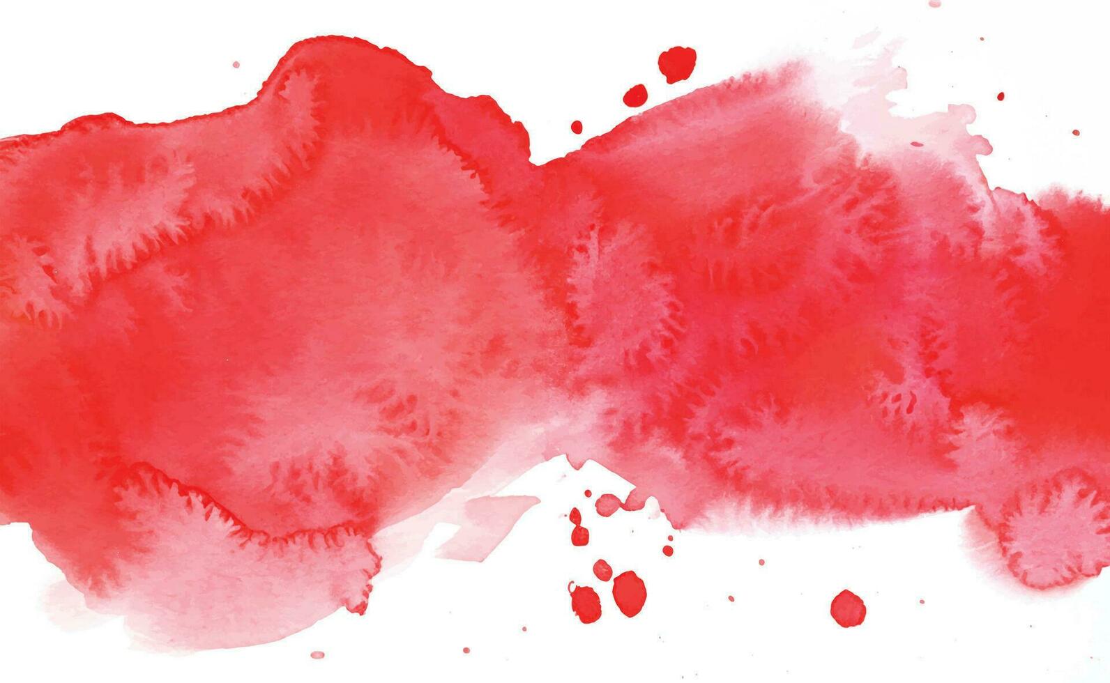 Red watercolor stain background vector