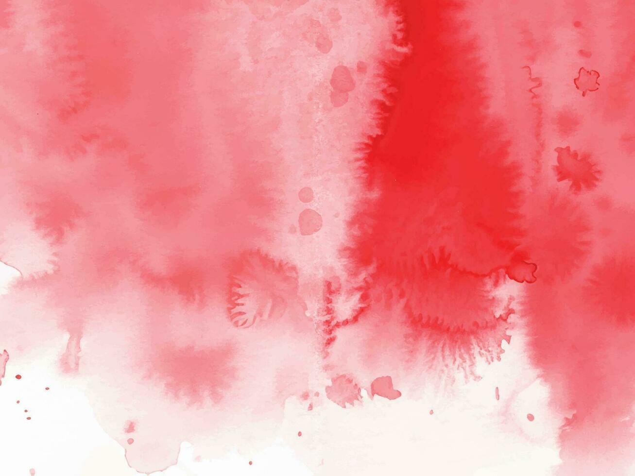 Red watercolor stain background vector