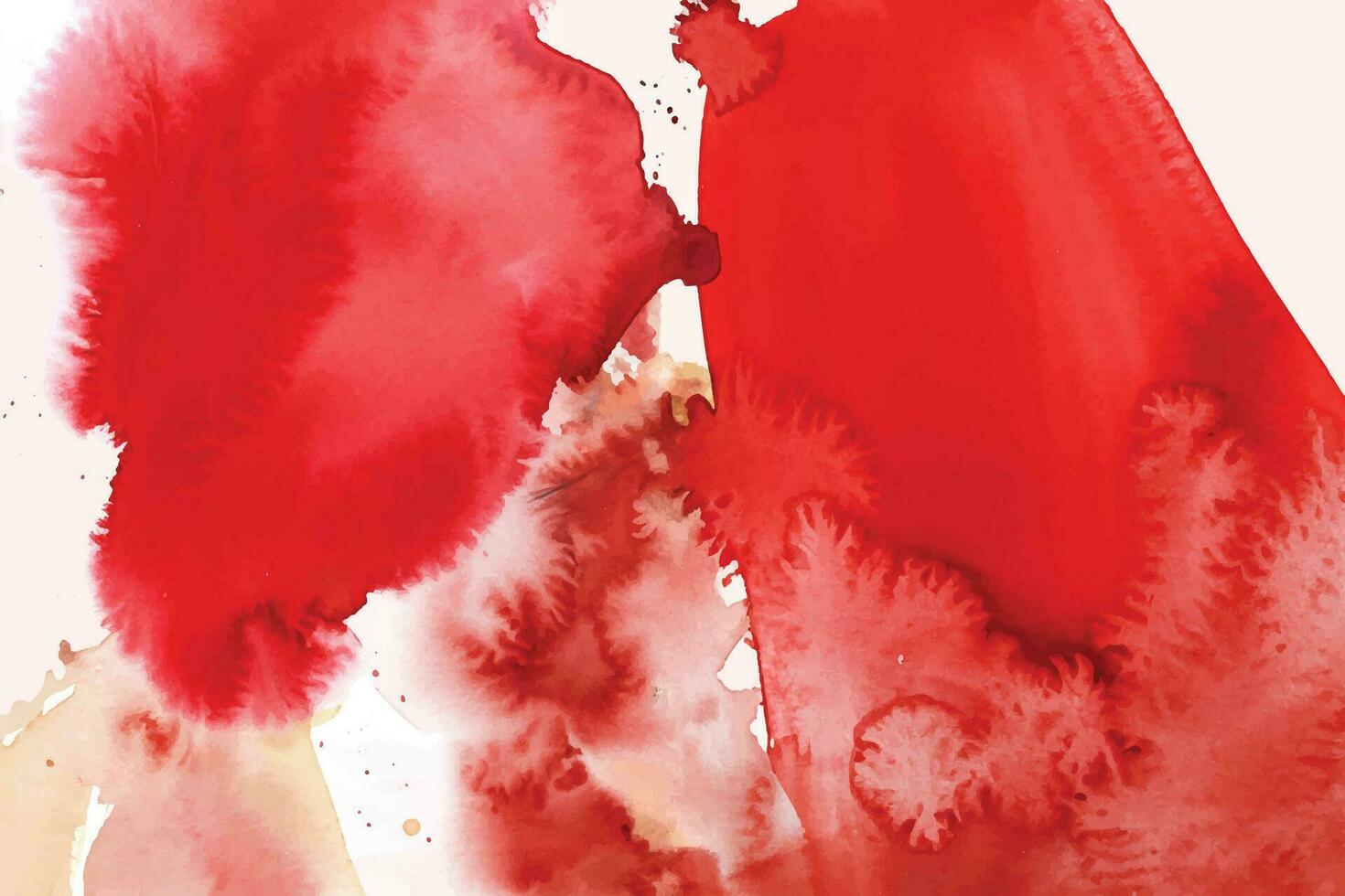 Red watercolor stain background vector