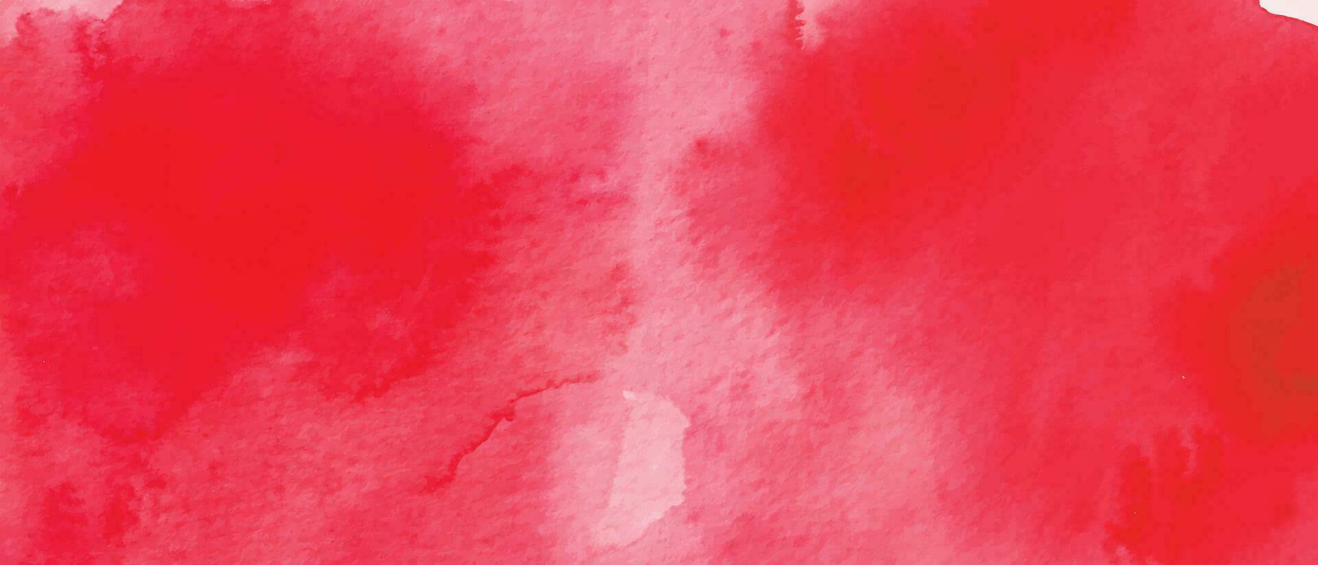 Red watercolor stain background vector