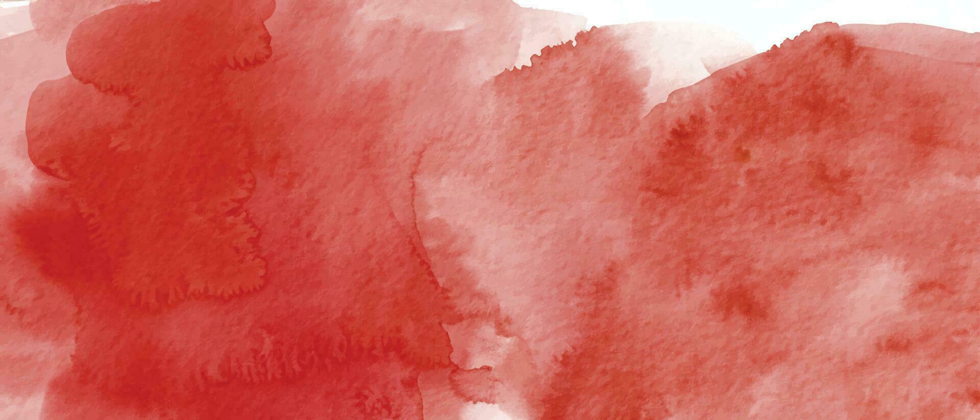 Red watercolor stain background vector