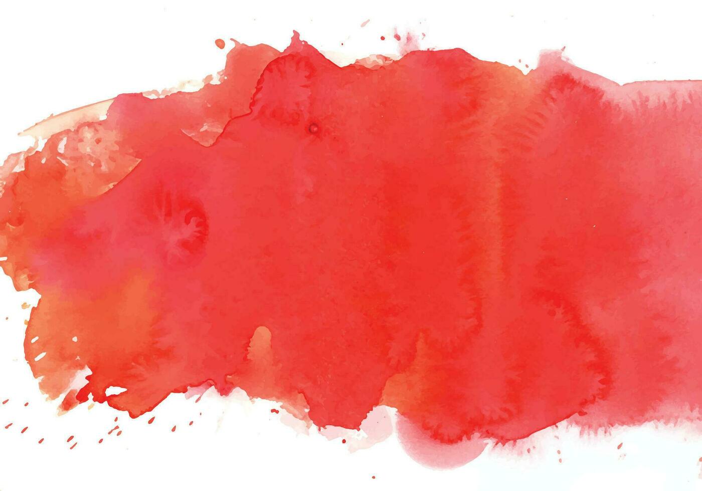 Red watercolor stain background vector