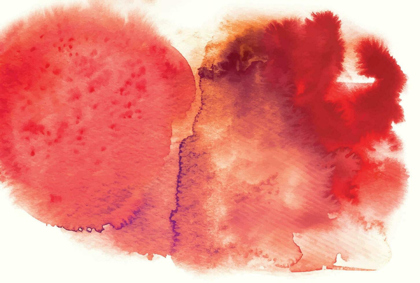 Red watercolor stain background vector