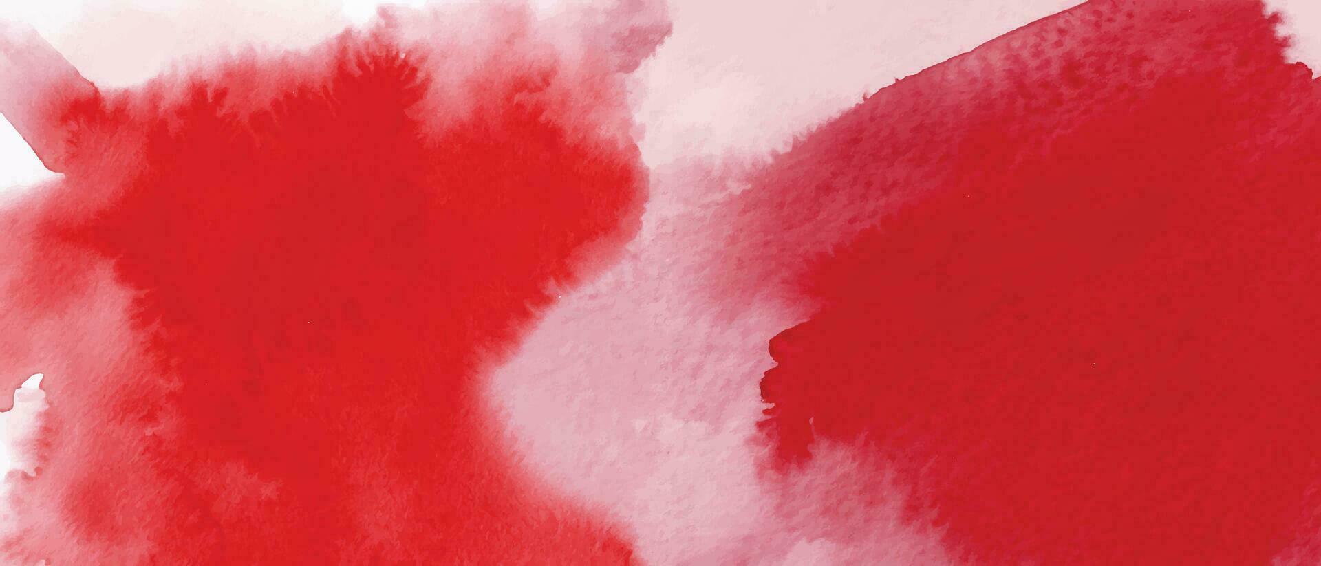 Red watercolor stain background vector