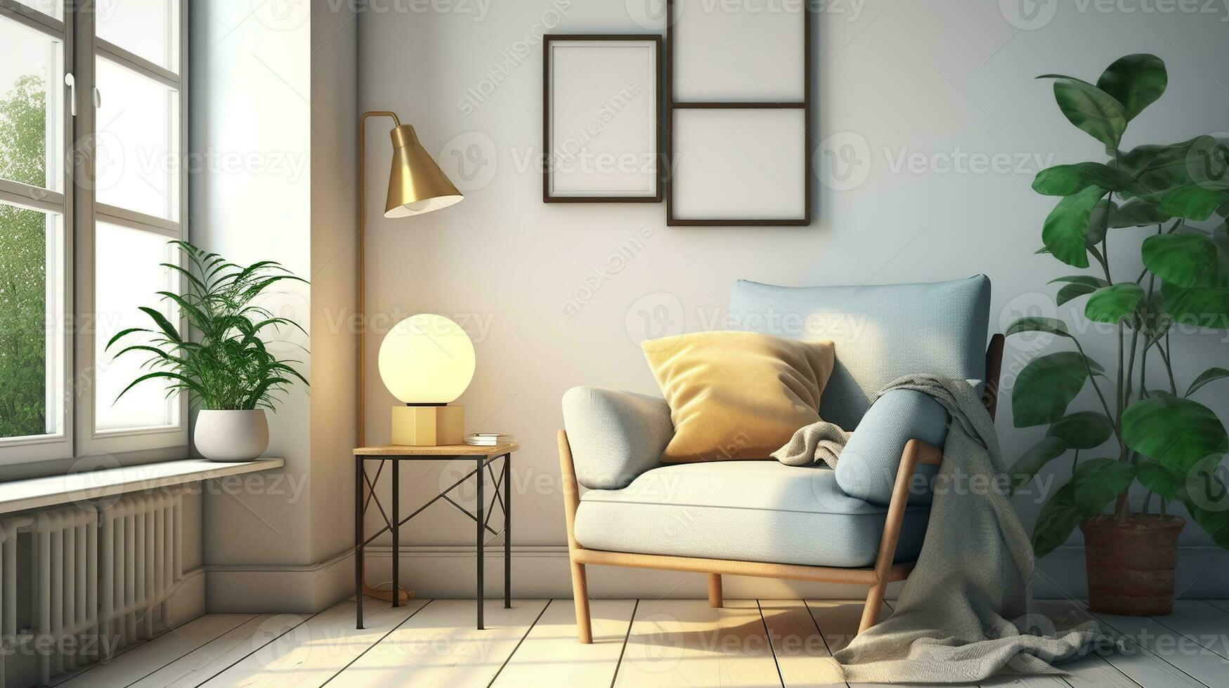 70x100 marco Bosquejo póster propensión en el beige sofá ligero por luz de  sol. mínimo diseño en brillante interior antecedentes. 29181620 Foto de  stock en Vecteezy