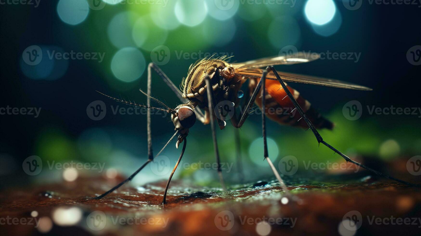 A Close-Up View of Mosquitoes. virus ecology. Generative AI photo