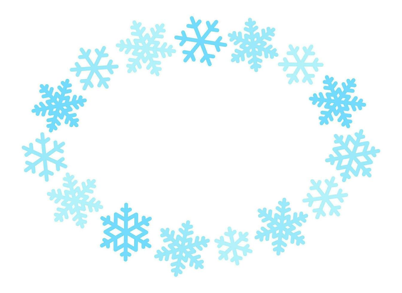 copos de nieve elipse ornamento invierno y Navidad modelo decorativo vector