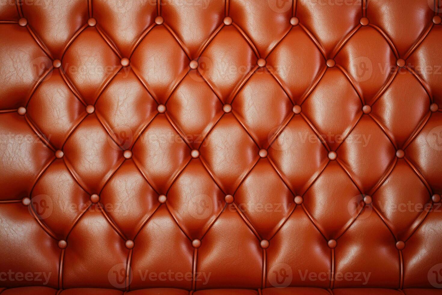 Upholstered leather furniture in the classic style of rhombus with button. Generative AI photo