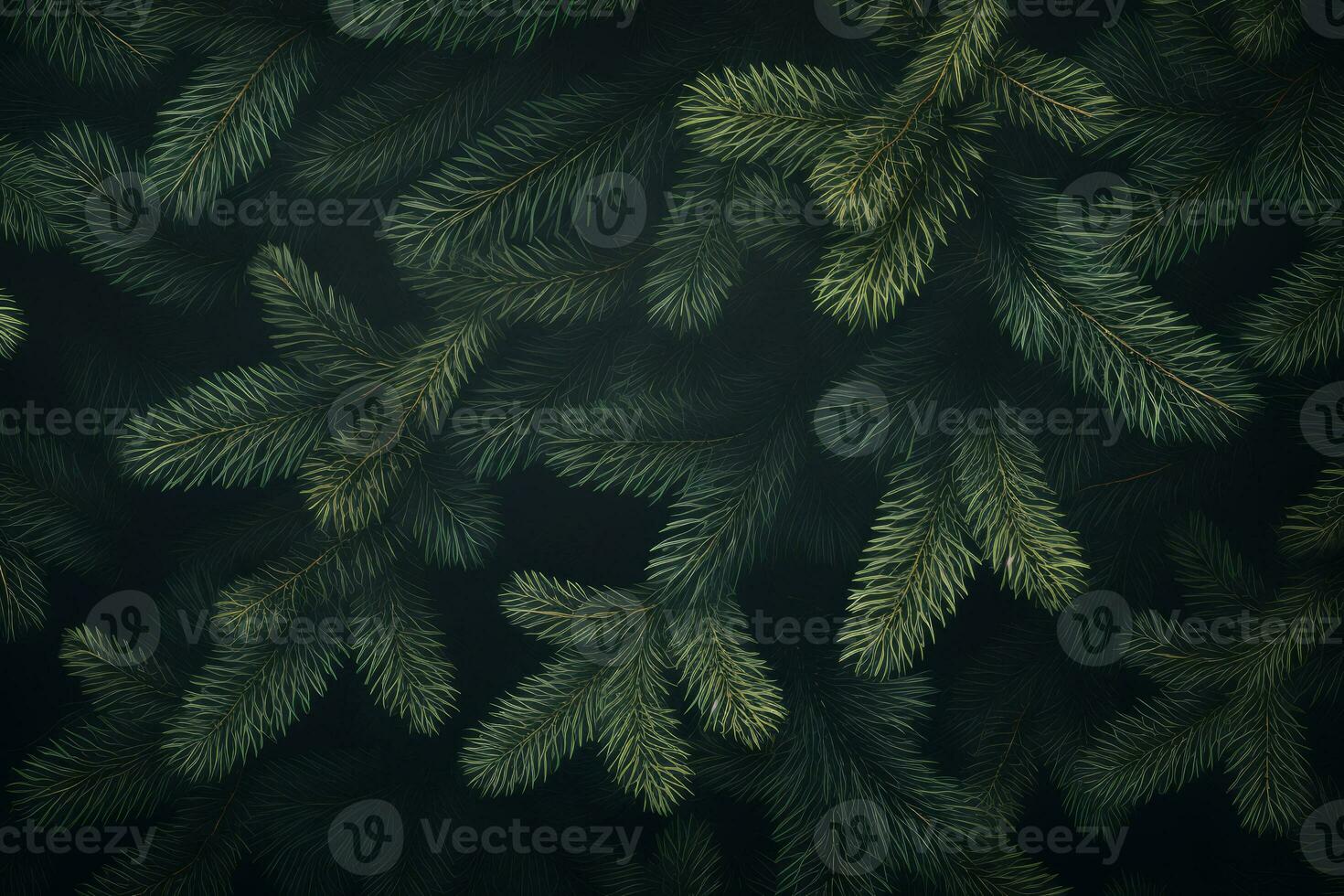 Fir tree branches background. Christmas wallpaper concept. Generative AI photo