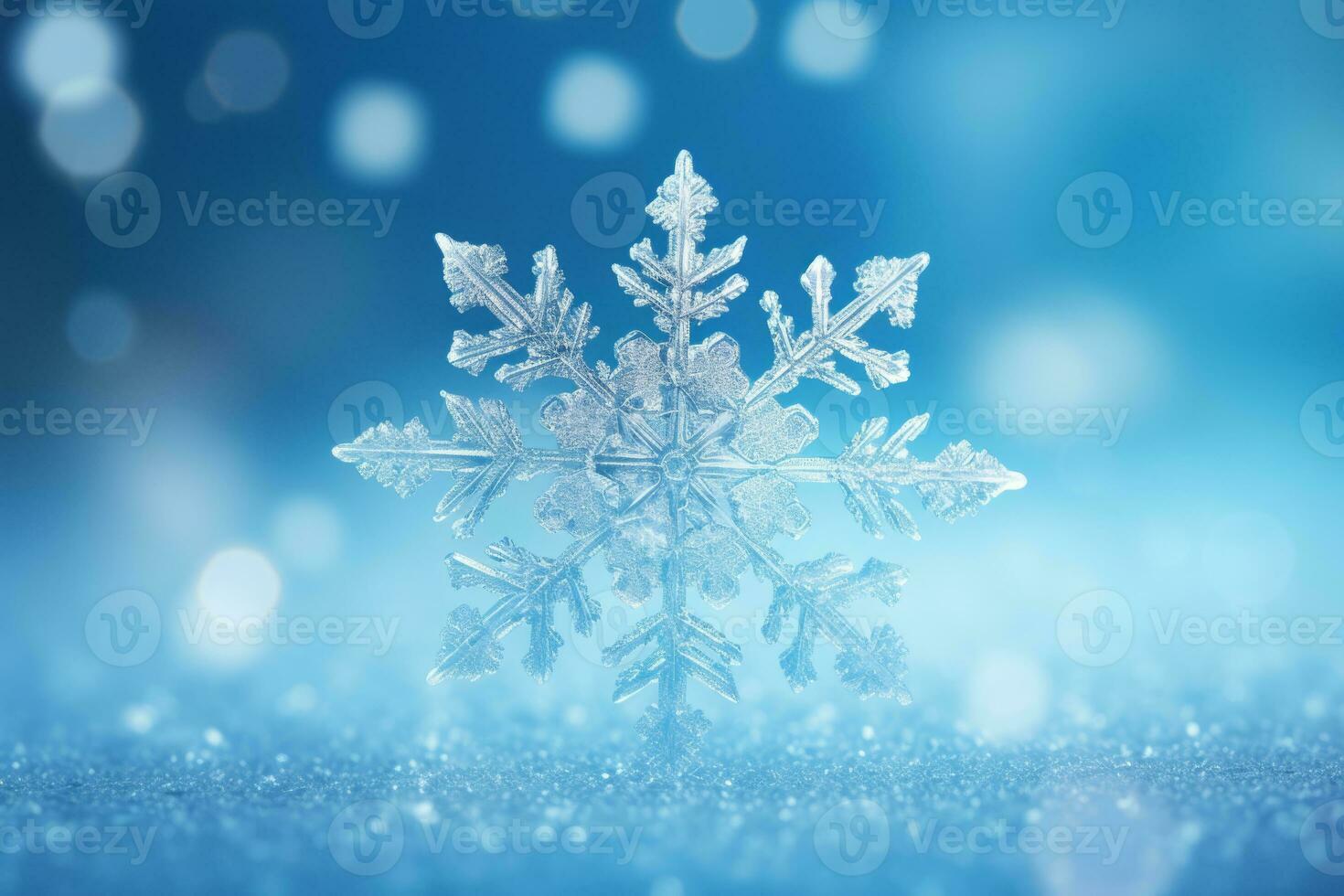 Frosted glitter snowflake overlays in pales blues and whites colors. Generative AI photo