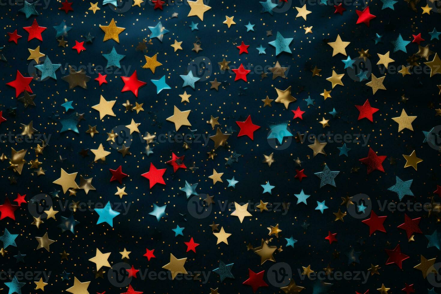 Festive elegant abstract background with stars. Generative AI photo