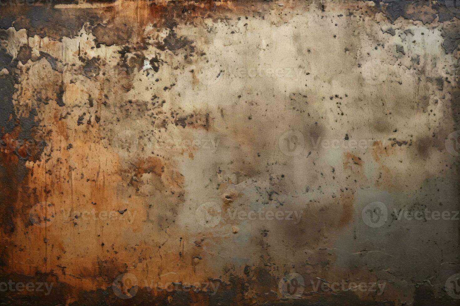 Dark worn rusty metal texture background. Generative AI photo
