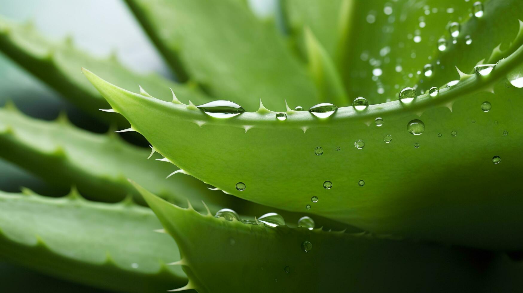 Visualizing the presentation of the plant Aloe Vera. Generative AI photo