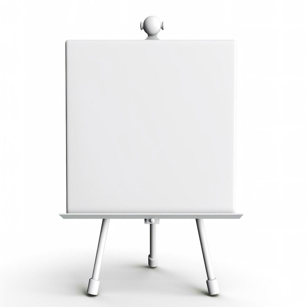 blank whiteboard on the wall. Generative AI photo