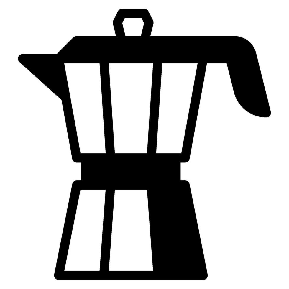 moka pot icon vector