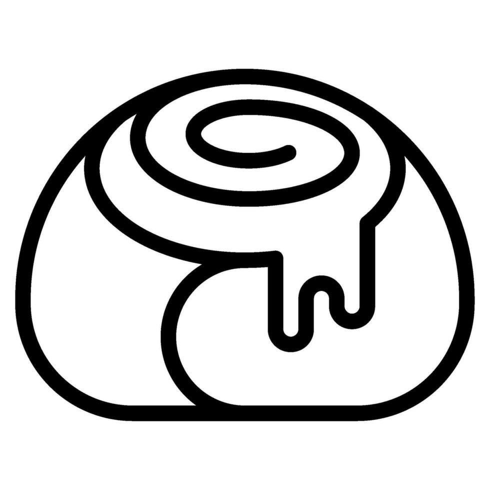 Food and bakery cinamon roll icon vector