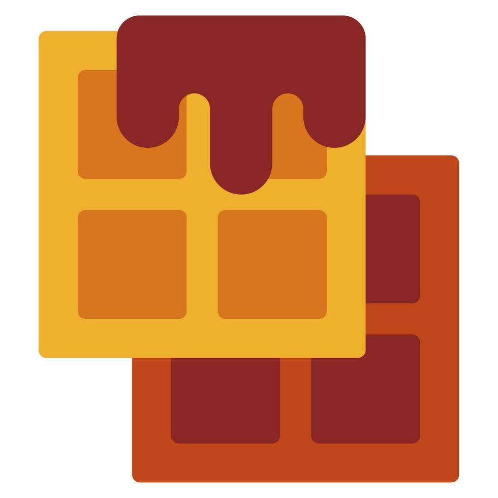 Food and bakery waffle icon vector