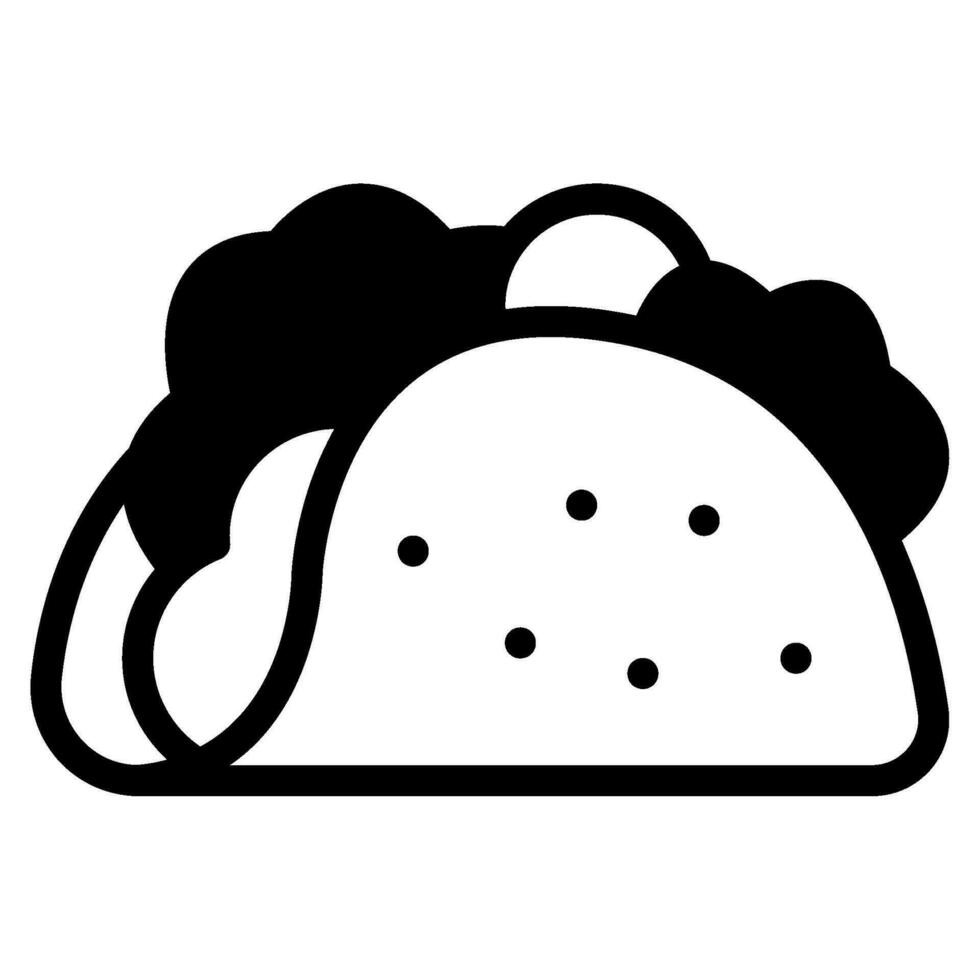 fast food tacos icon vector