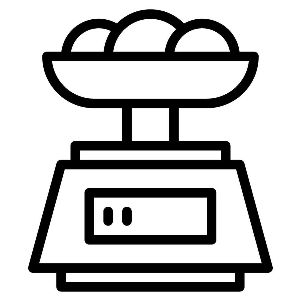 Food and bakery weight icon vector