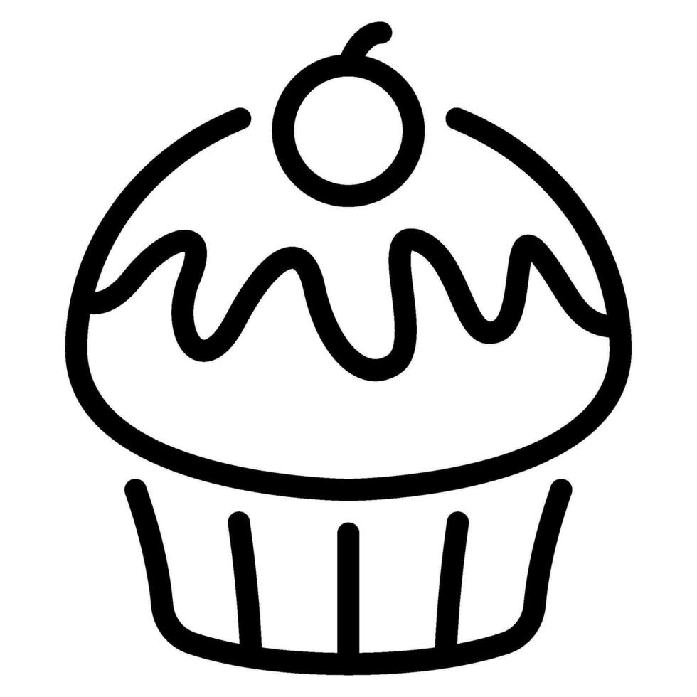 Food and bakery muffin icon vector