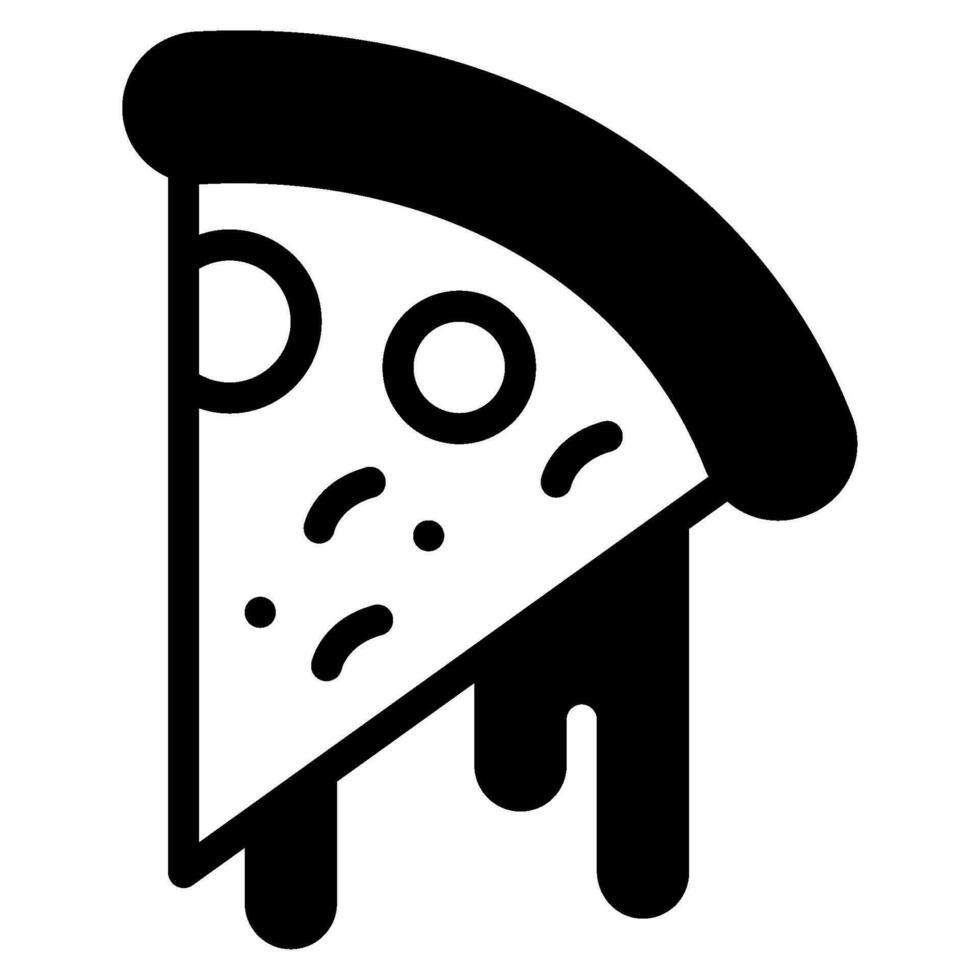 fast food pizza icon vector