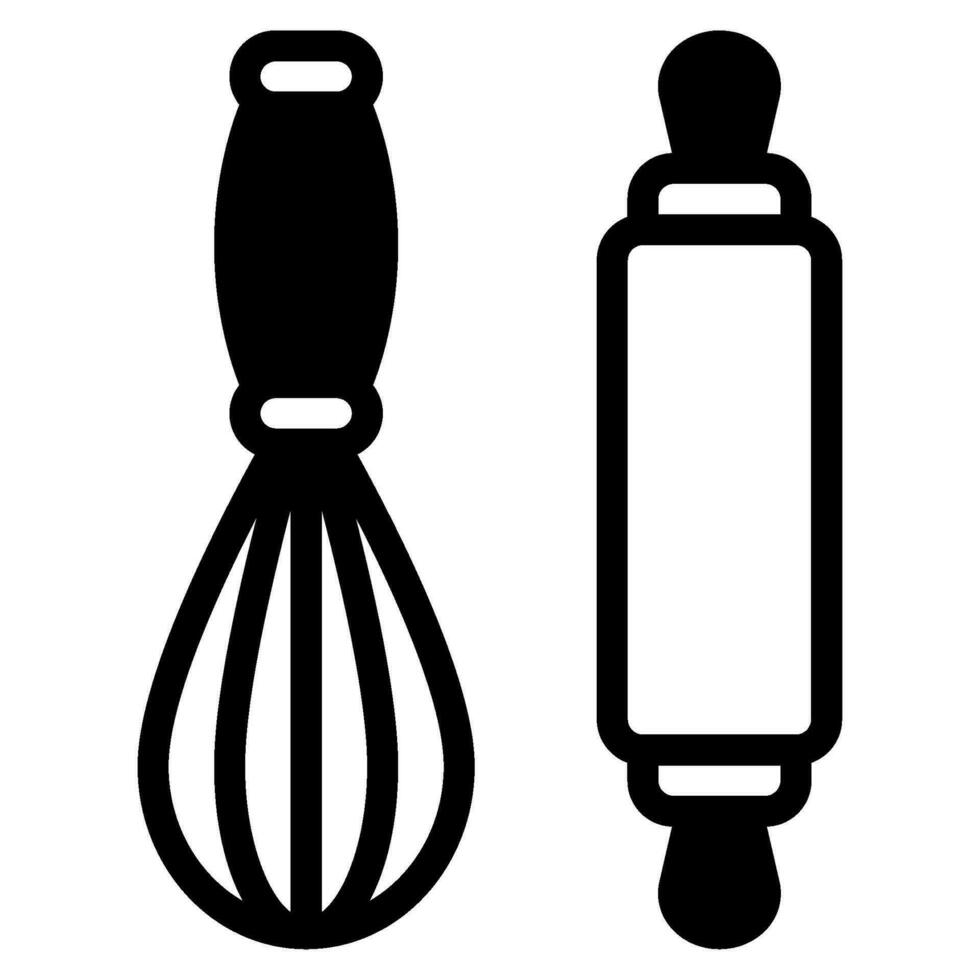 Food and bakery Rolling pin icon vector