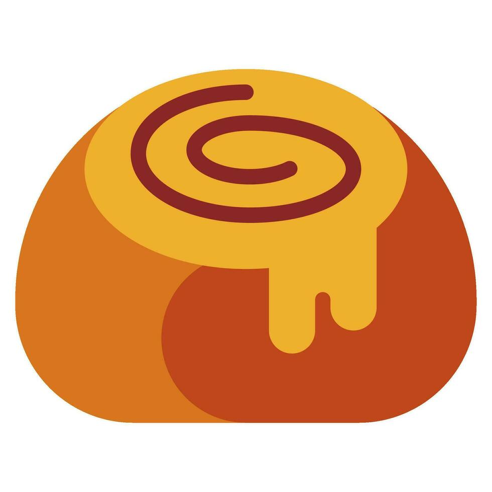 Food and bakery cinamon roll icon vector